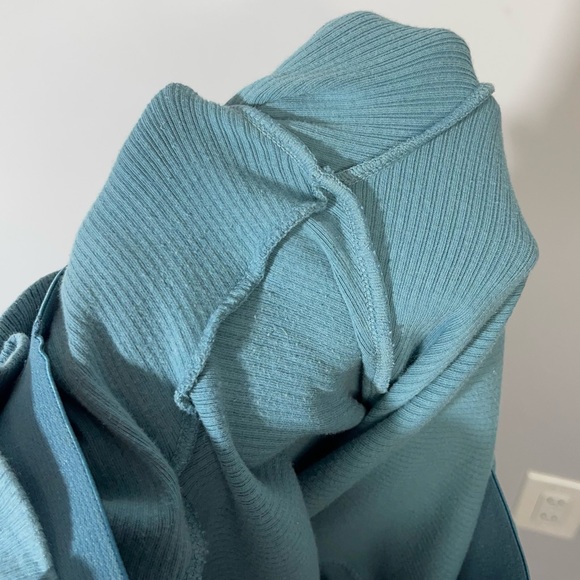 Gymshark Studio Pants Teal Ribbed Joggers Size S High Rise GLJG3691 Gym Lounge - Picture 13 of 15